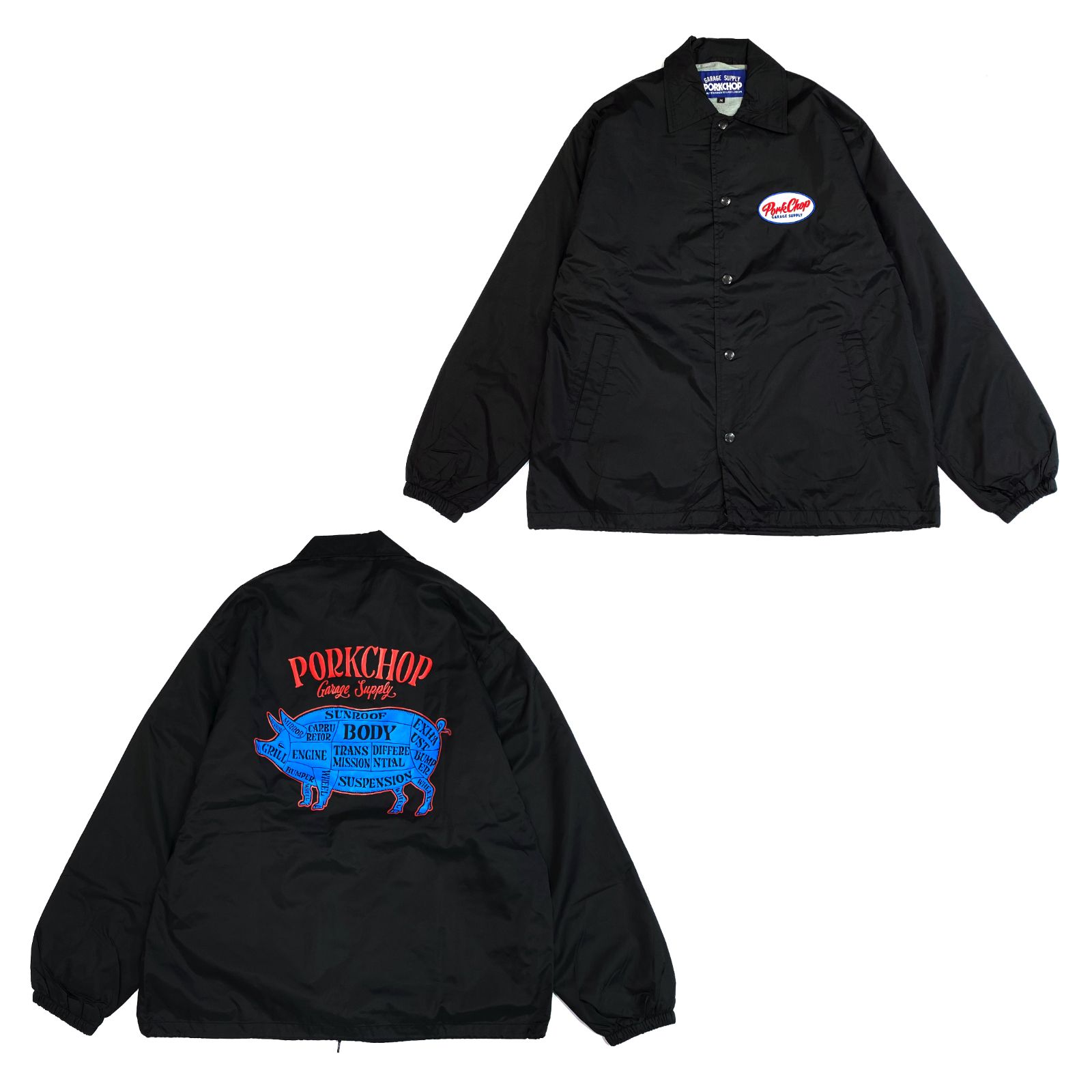 PORKCHOP - PORK BACK COACH JKT (RED×BLUE) / オリジナル 