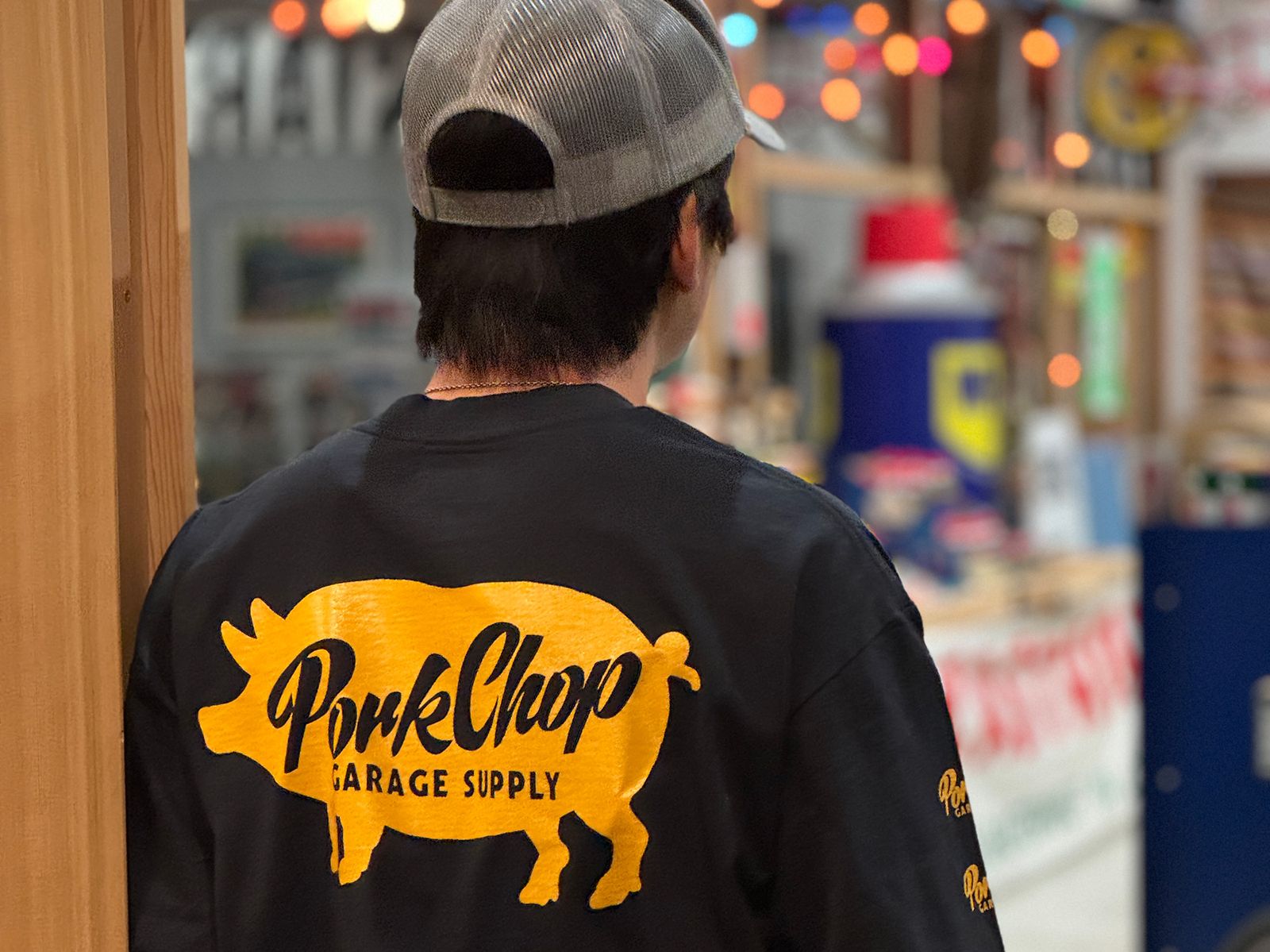 SCRIPT PORK L/S TEE (BLACK) / スクリプト ロゴ L/S Tシャツ