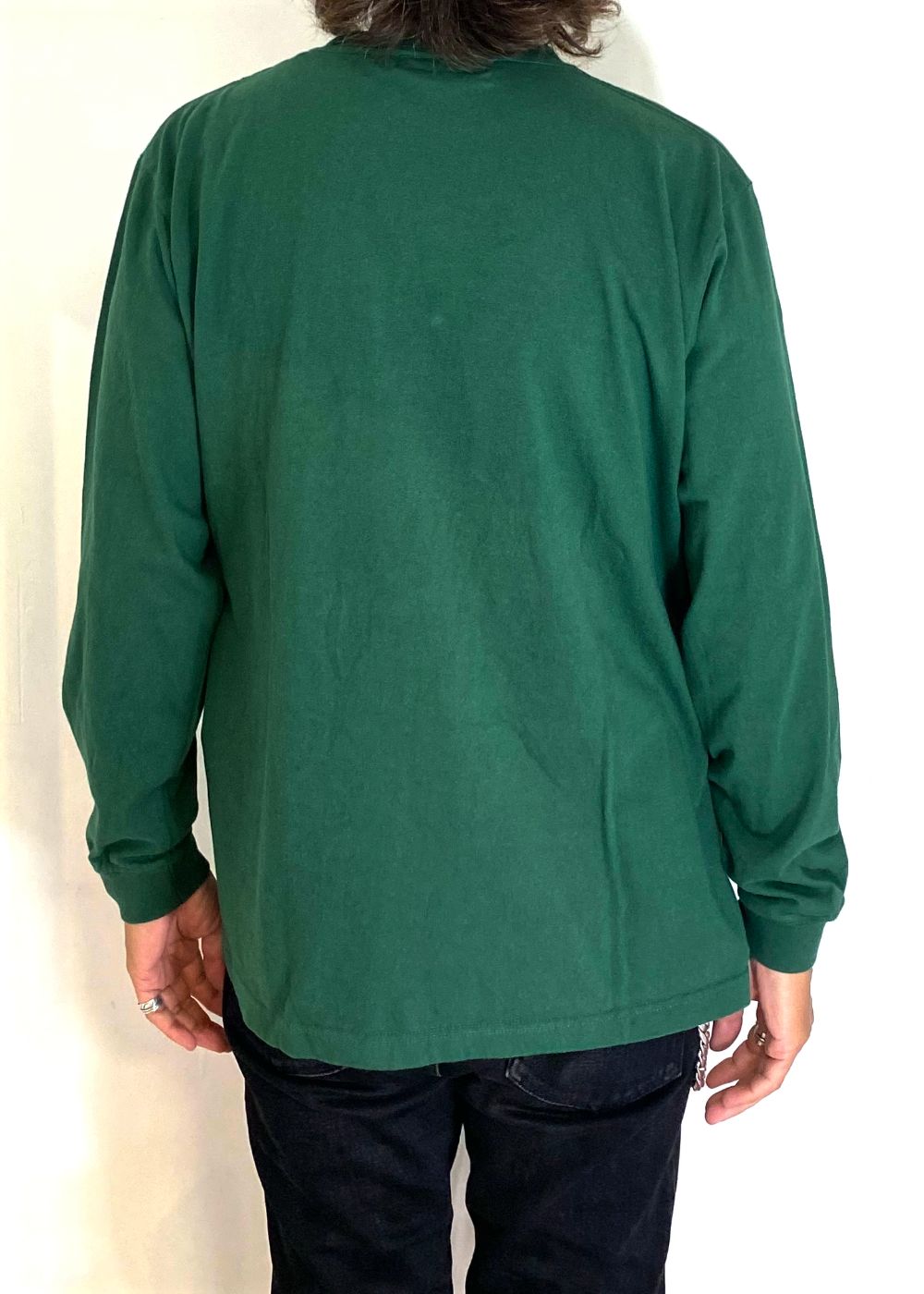 CLASSIC LOGO LS TEE (GREEN) / ロゴ プリント ロンT