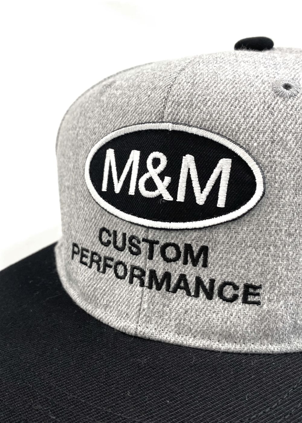 Flat Visor Cap (H.GRAY/BLACK) / ロゴ ワッペン ベースボール キャップ