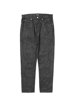 R9 05 DENIM PANTS (BLACK) / テーパード デニム パンツ