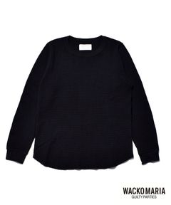 × WACKOMARIA Crew Neck Thermal (BLACK) / ワコマリア コラボサーマルカットソー