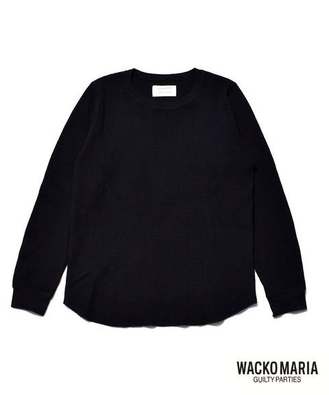 × WACKOMARIA Crew Neck Thermal (BLACK) / ワコマリア コラボサーマルカットソー