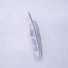 Feather L with Gold Point S (Left) (SILVER) / 24金Sポイント大フェザートップ (左向き)
