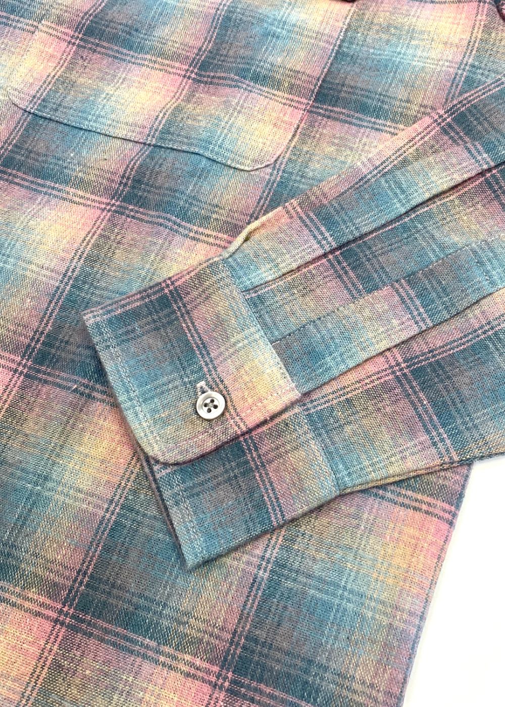 Flannel Check L/S Shirt (SAX) / ネル チェック シャツ