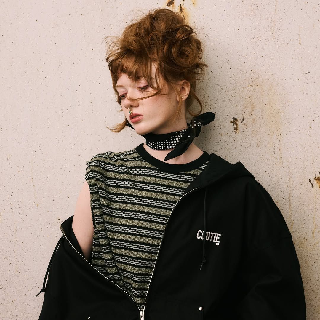 COOTIE PRODUCTIONS - 【ラスト1点】Jacquard Border S/S Tee