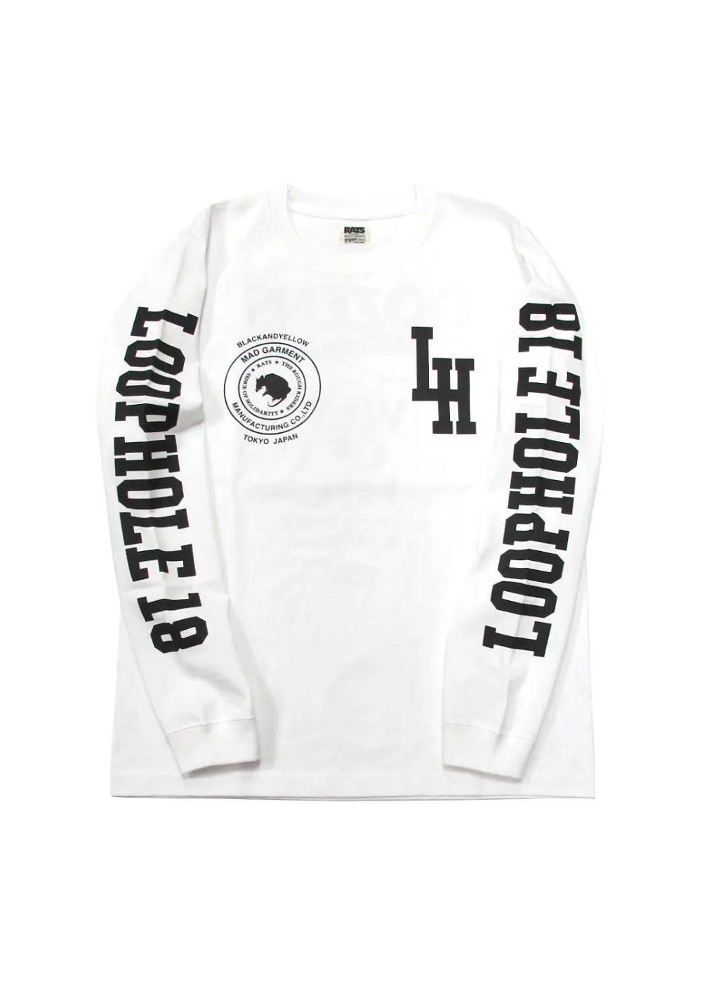 LOOPHOLE 18th ANNIVERSARY L/S TEE (WHITE) / ループホール18周年記念 L/S T