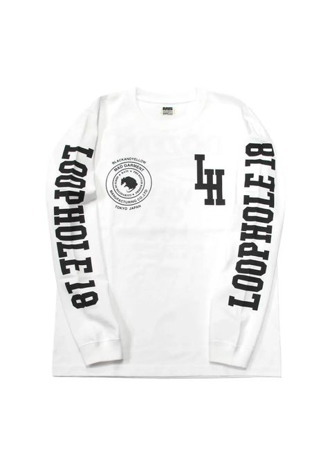 LOOPHOLE 18th ANNIVERSARY L/S TEE (WHITE) / ループホール18周年記念 L/S T