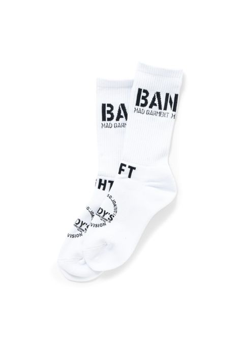 PILE SOCKS (WHITE) / ジャガードロゴソックス
