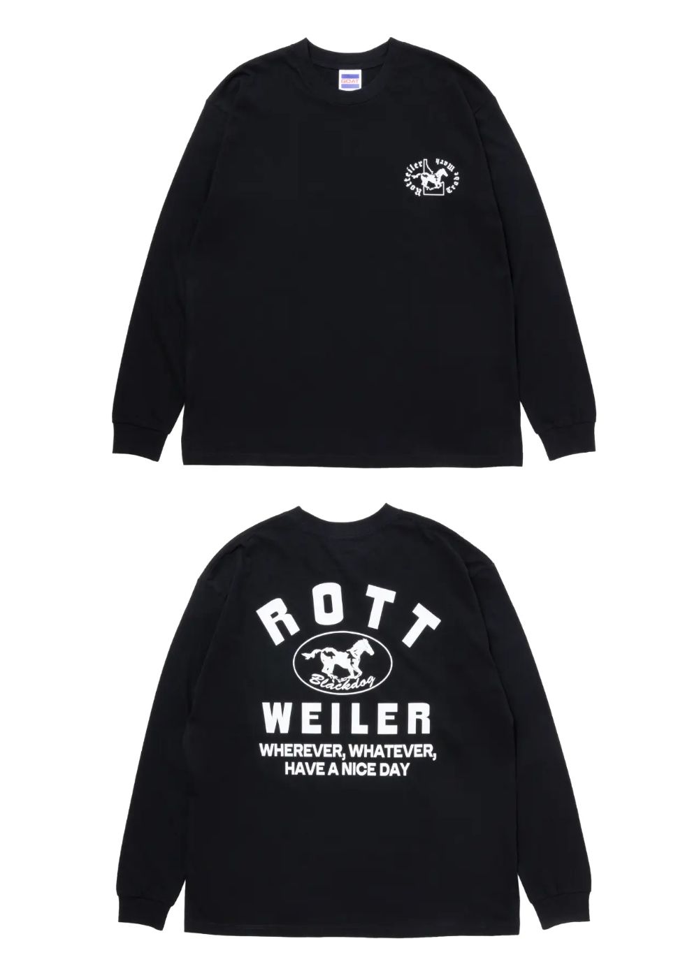 HORSE LSTEE (BLACK) / プリント Tシャツ