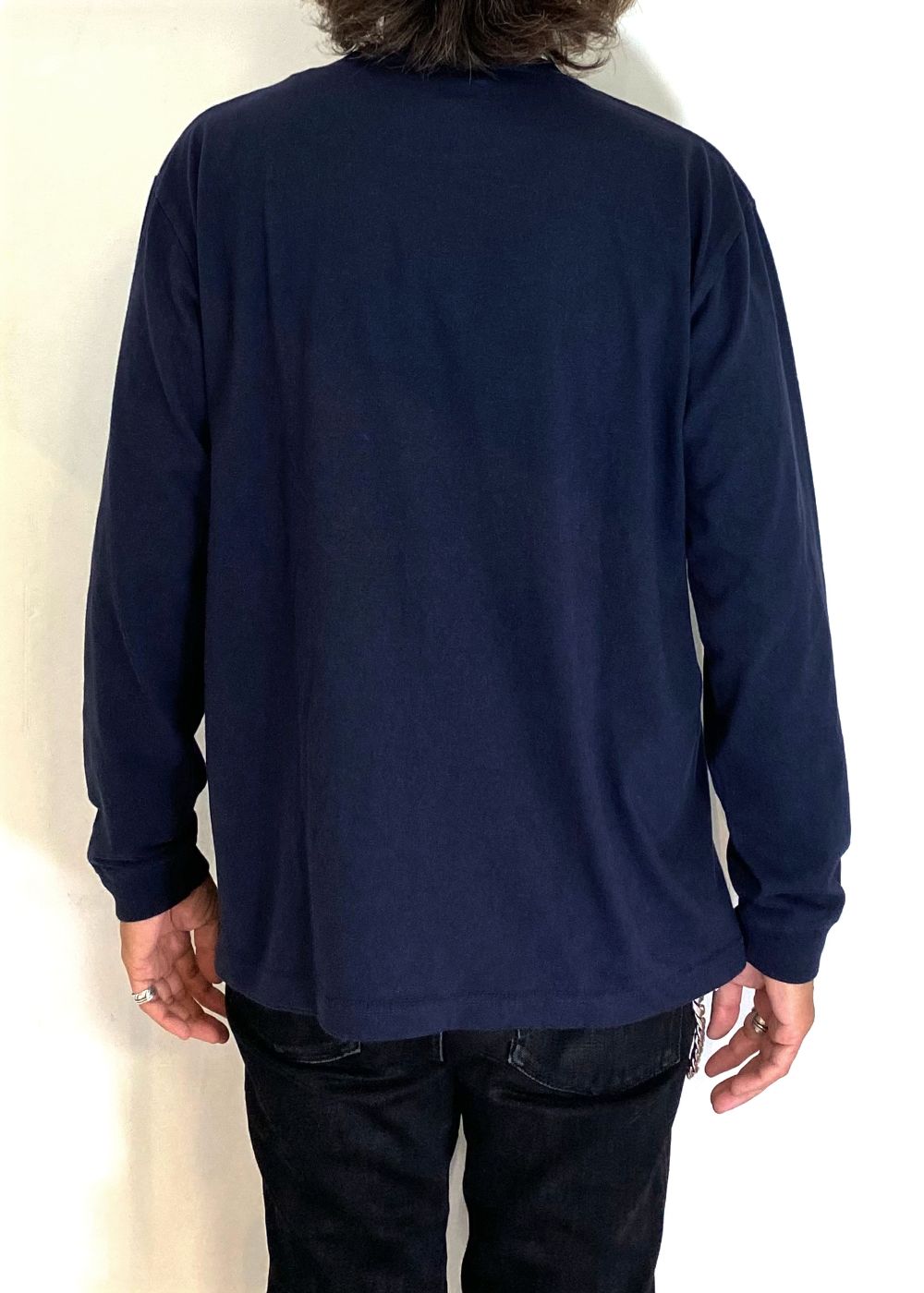 CLASSIC LOGO LS TEE (NAVY) / ロゴ プリント ロンT