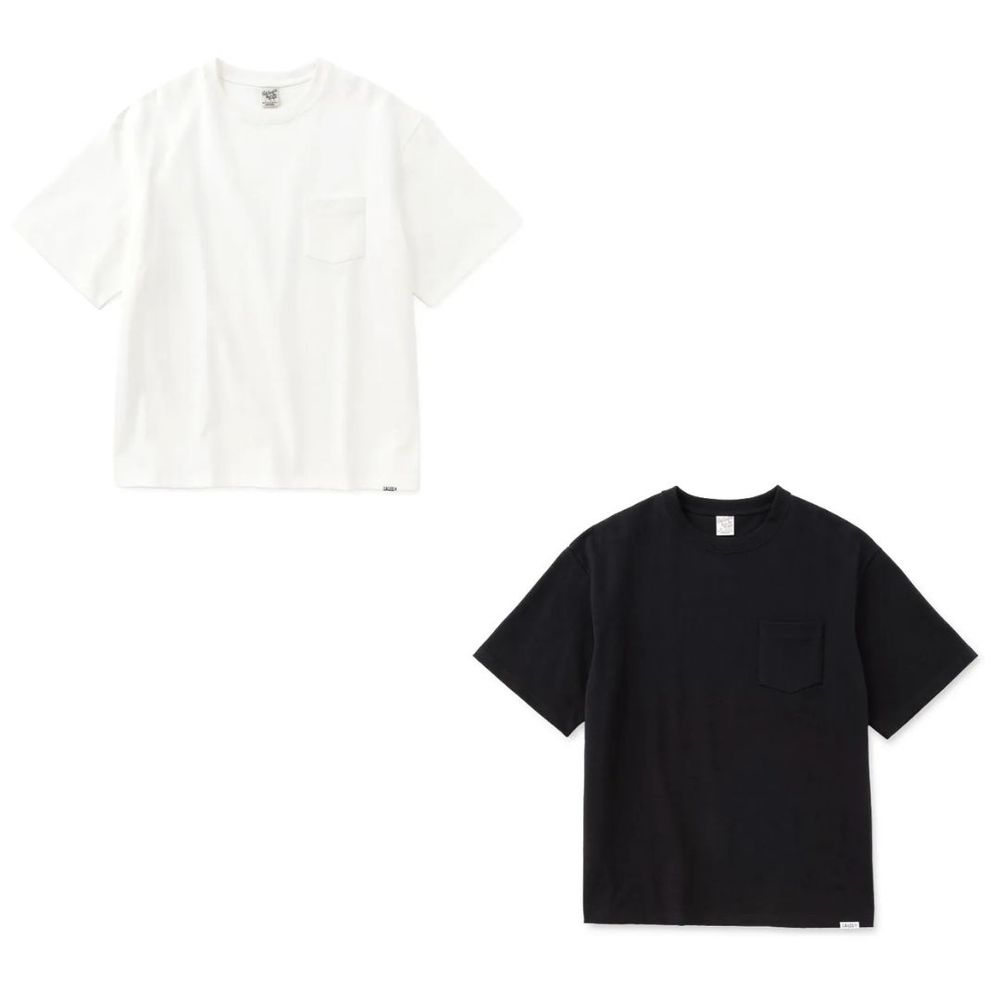 CALEE 新作販売告知 / 肉厚生地を使ったポケTeeは旬のワイドシルエット。