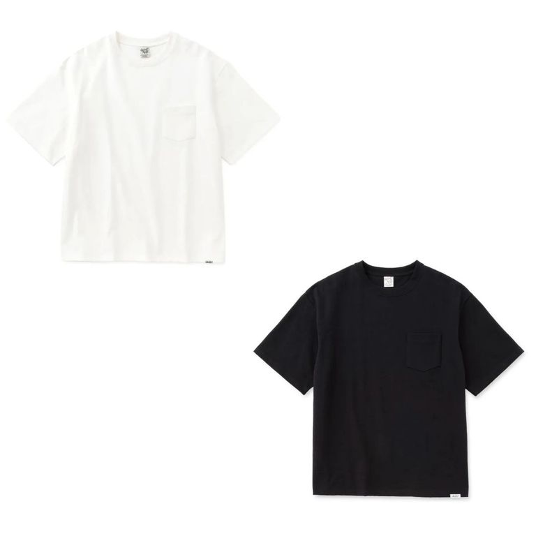 CALEE 新作販売告知 / 肉厚生地を使ったポケTeeは旬のワイドシルエット。