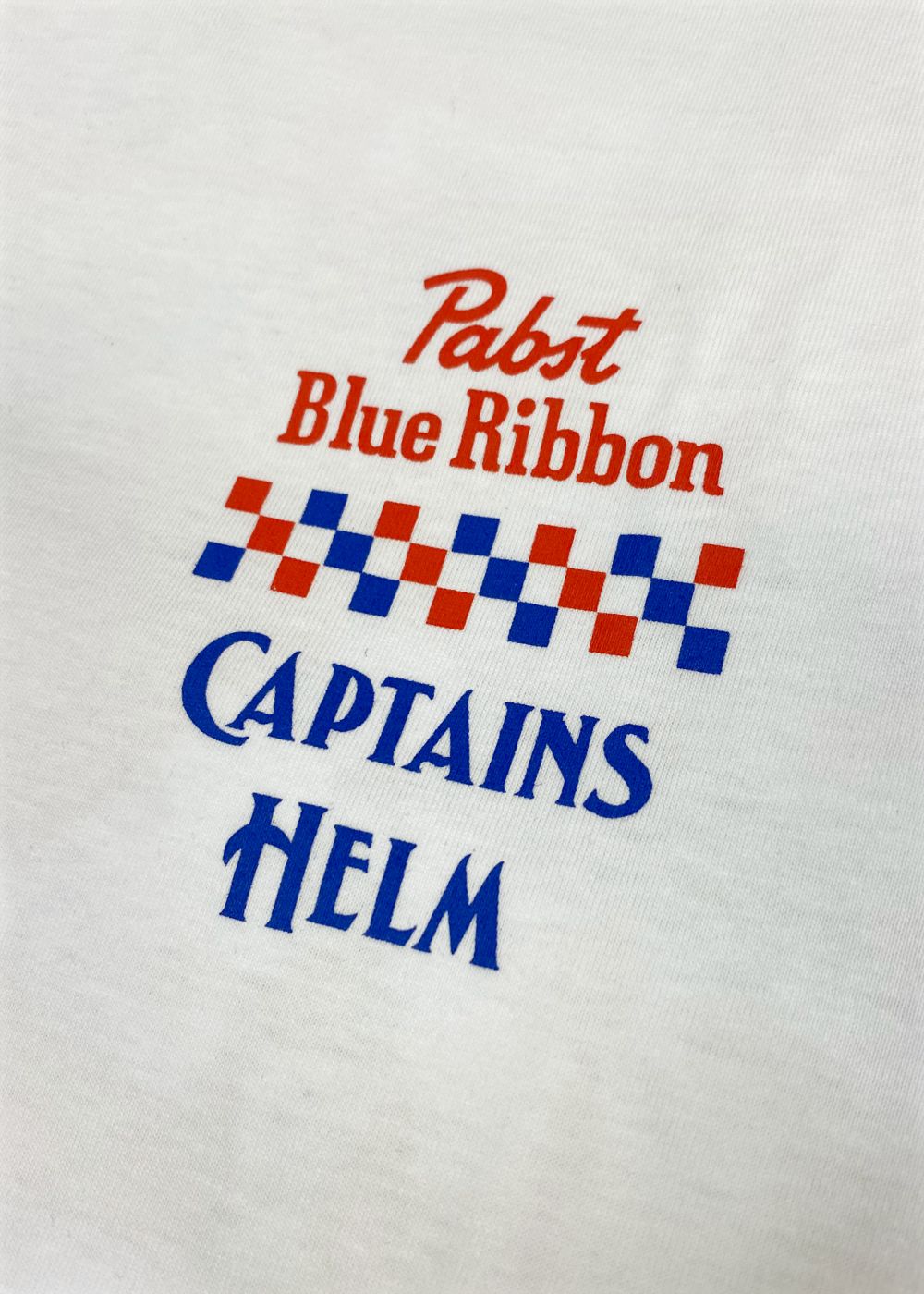 × Pabst Blue Ribbon RIDE BLUE SS TEE (WHITE) / ×パブストブルーリボン コラボ Tシャツ