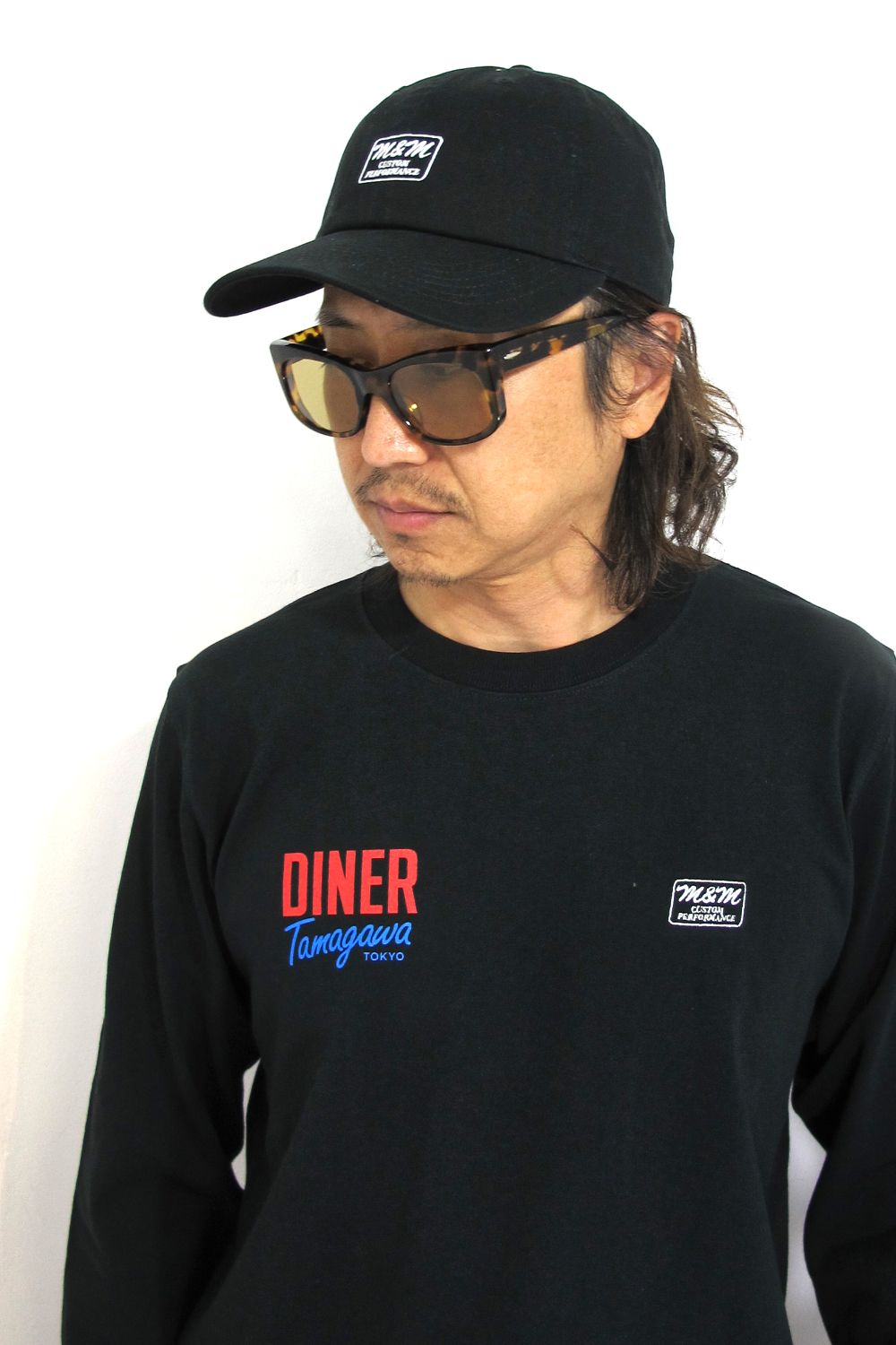 COTTON CAP (BLACK) / ×TAMAGAWA DINER コラボキャップ