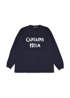 CLASSIC LOGO LS TEE (NAVY) / ロゴ プリント ロンT