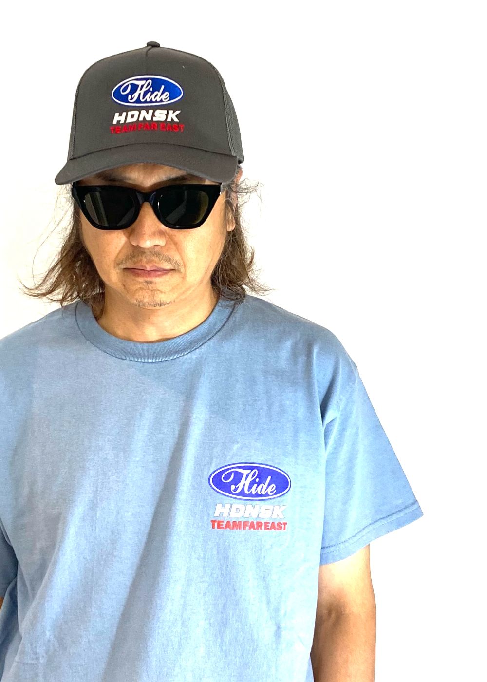 【ラスト1点】HDNSK Mesh CAP (CHARCOAL GRAY) / 刺繍ロゴ メッシュ キャップ