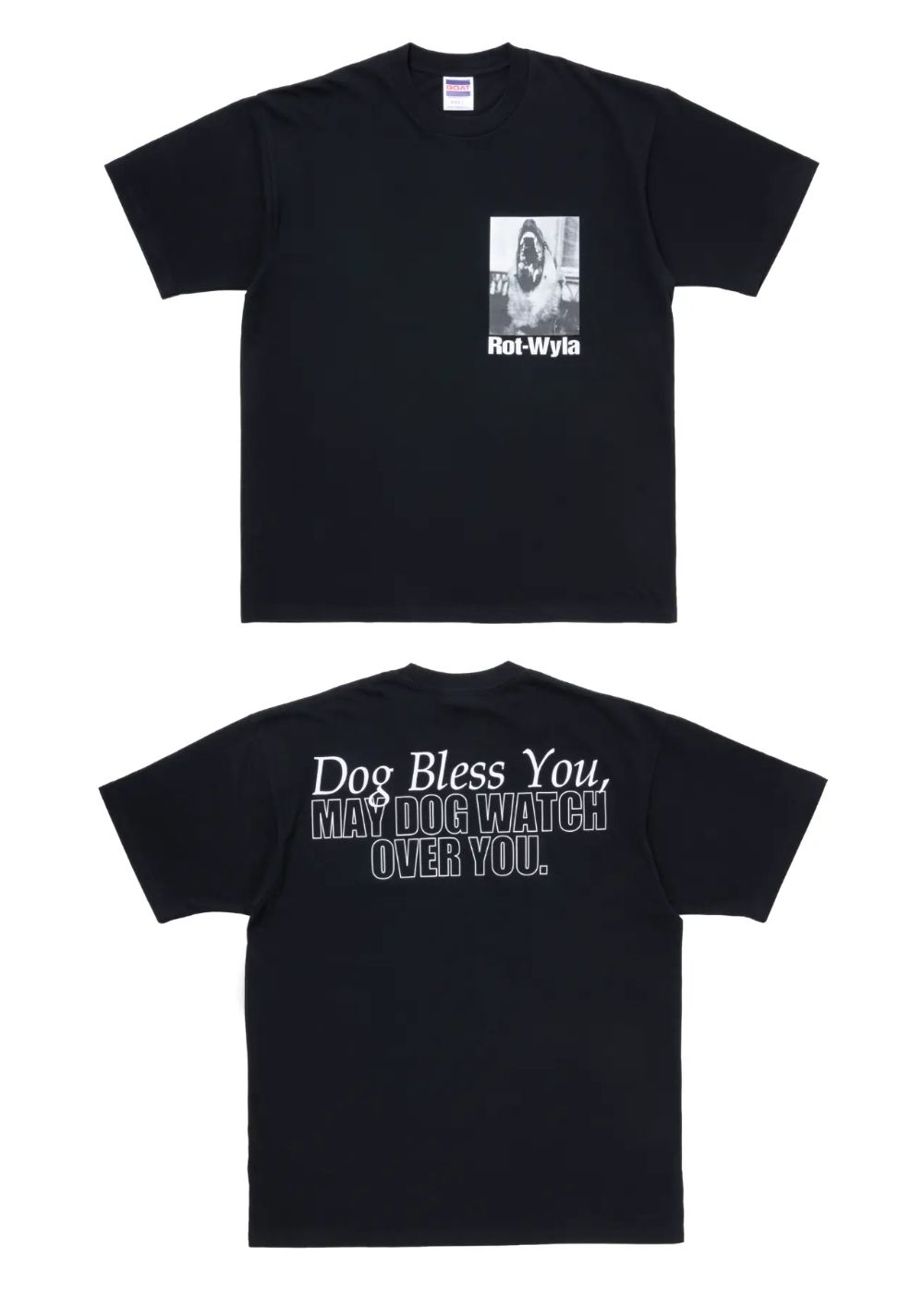 DOG PHOTO TEE (BLACK) / フォト プリント Tシャツ