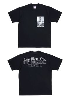 DOG PHOTO TEE (BLACK) / フォト プリント Tシャツ