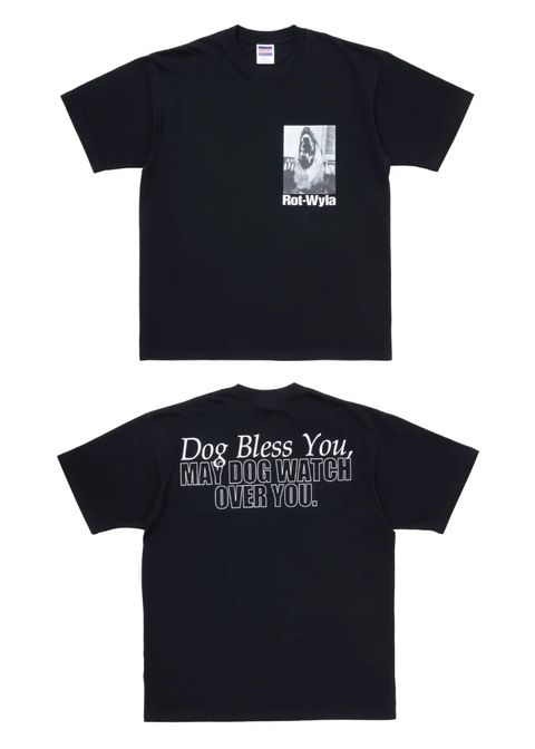 DOG PHOTO TEE (BLACK) / フォト プリント Tシャツ
