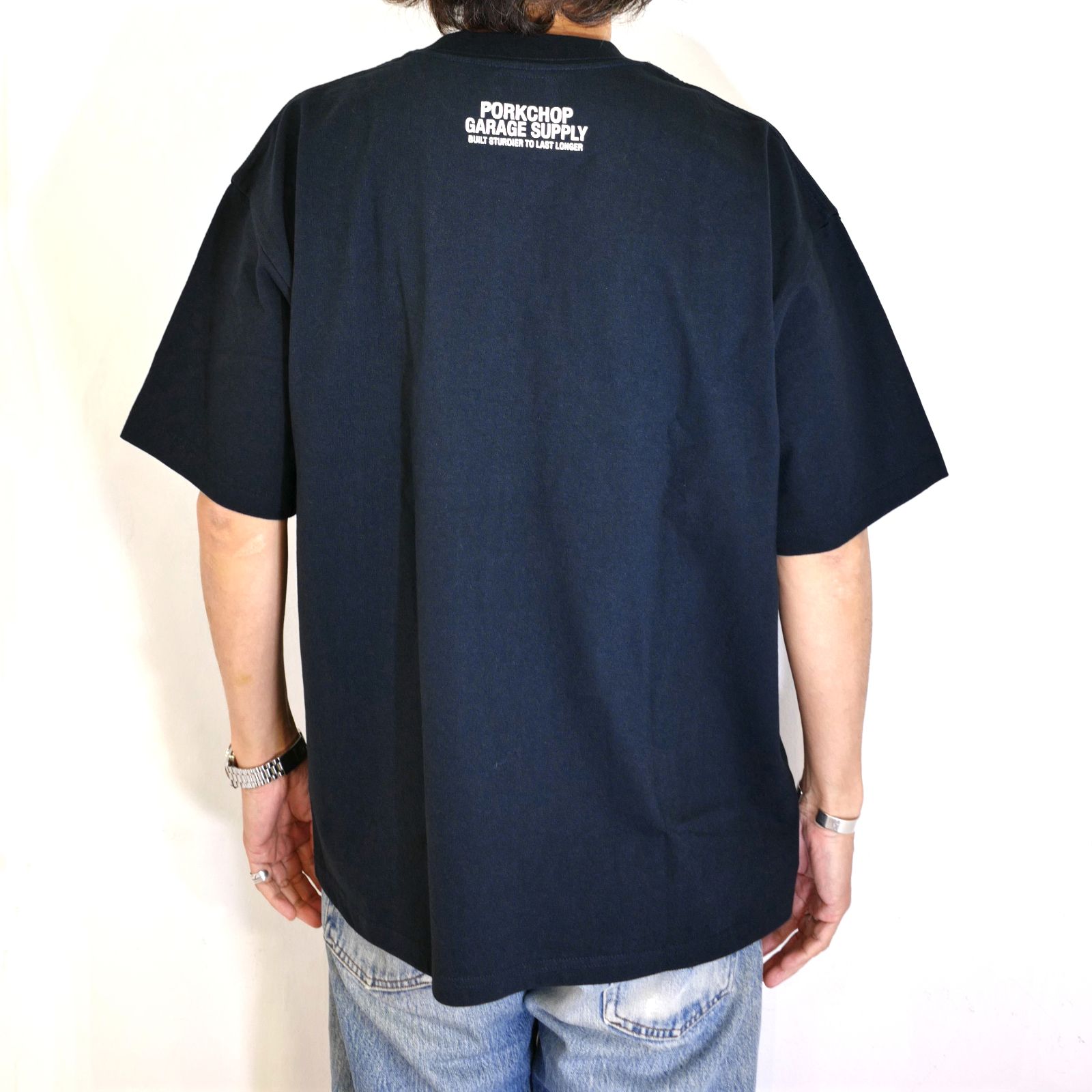 PORKCHOP ポークチョップ　Tシャツ ブラック　Lサイズ PORKCHOP GARAGE SUPPLY - LOGO PORK TEE (BLACK) / ロゴポーク