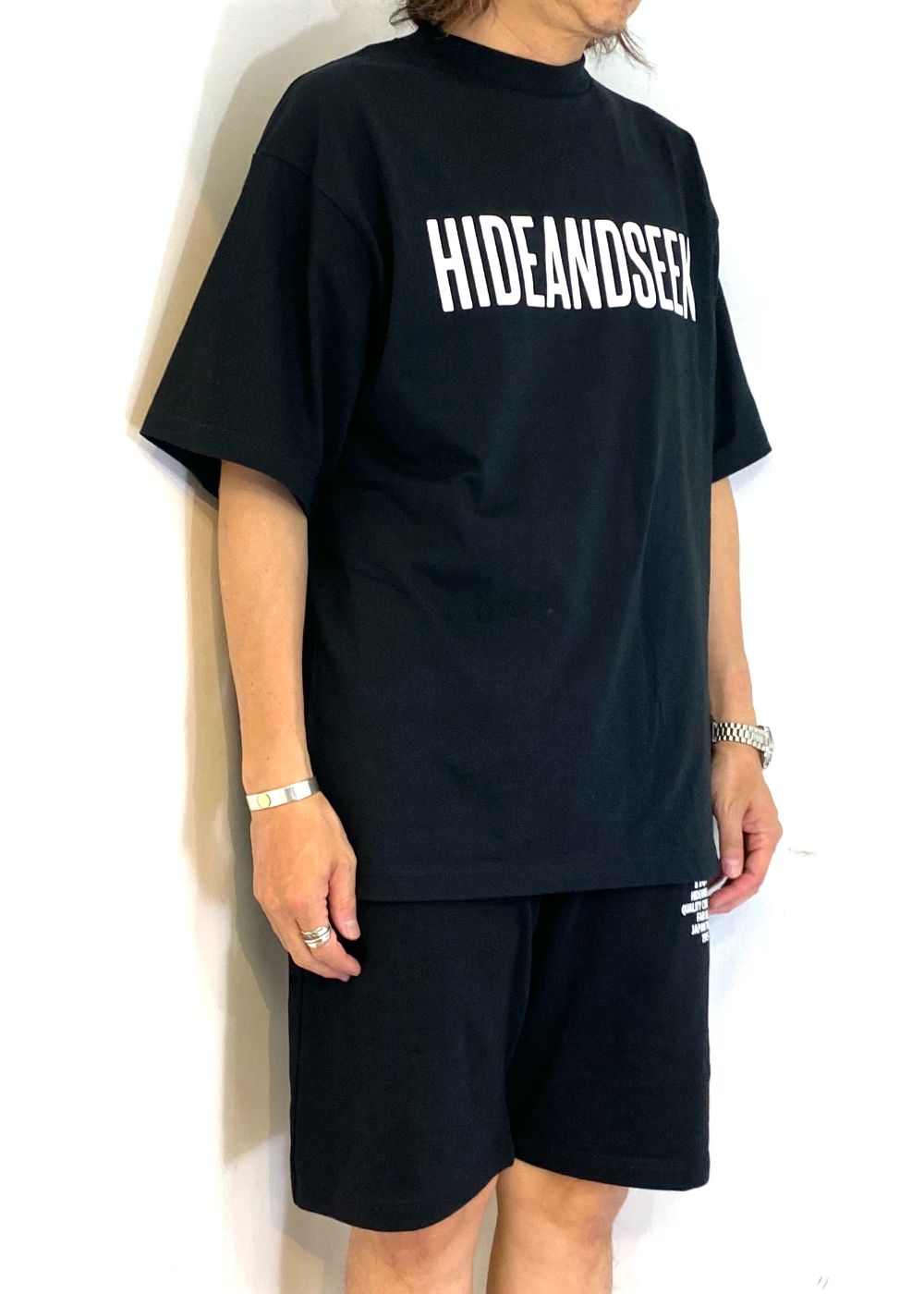 HAS Logo S/S Tee (BigSilhouette) (BLACK) / ヘビーオンス ワイド Tシャツ
