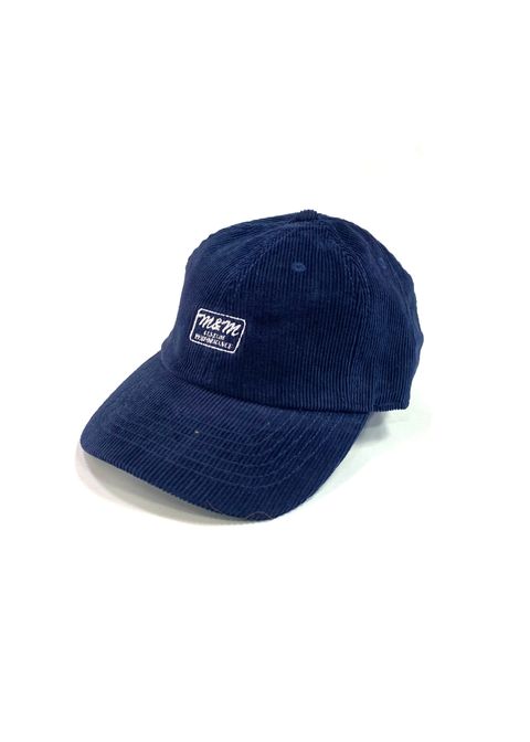 CORDUROY CAP (NAVY) / ロゴ刺繍 コーデュロイキャップ