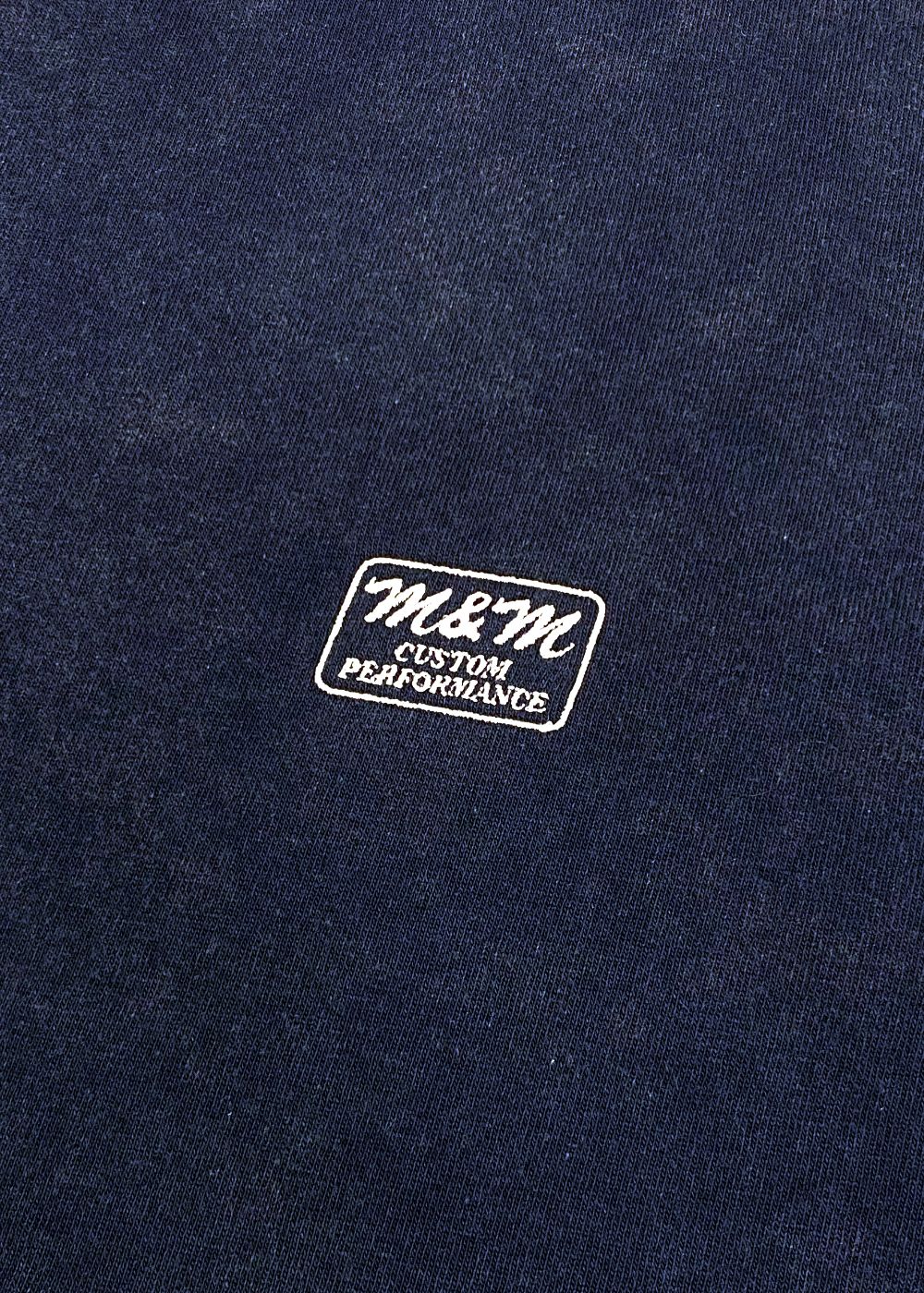 FADE WASH L/S TEE (FADE NAVY) / プリント ロンT