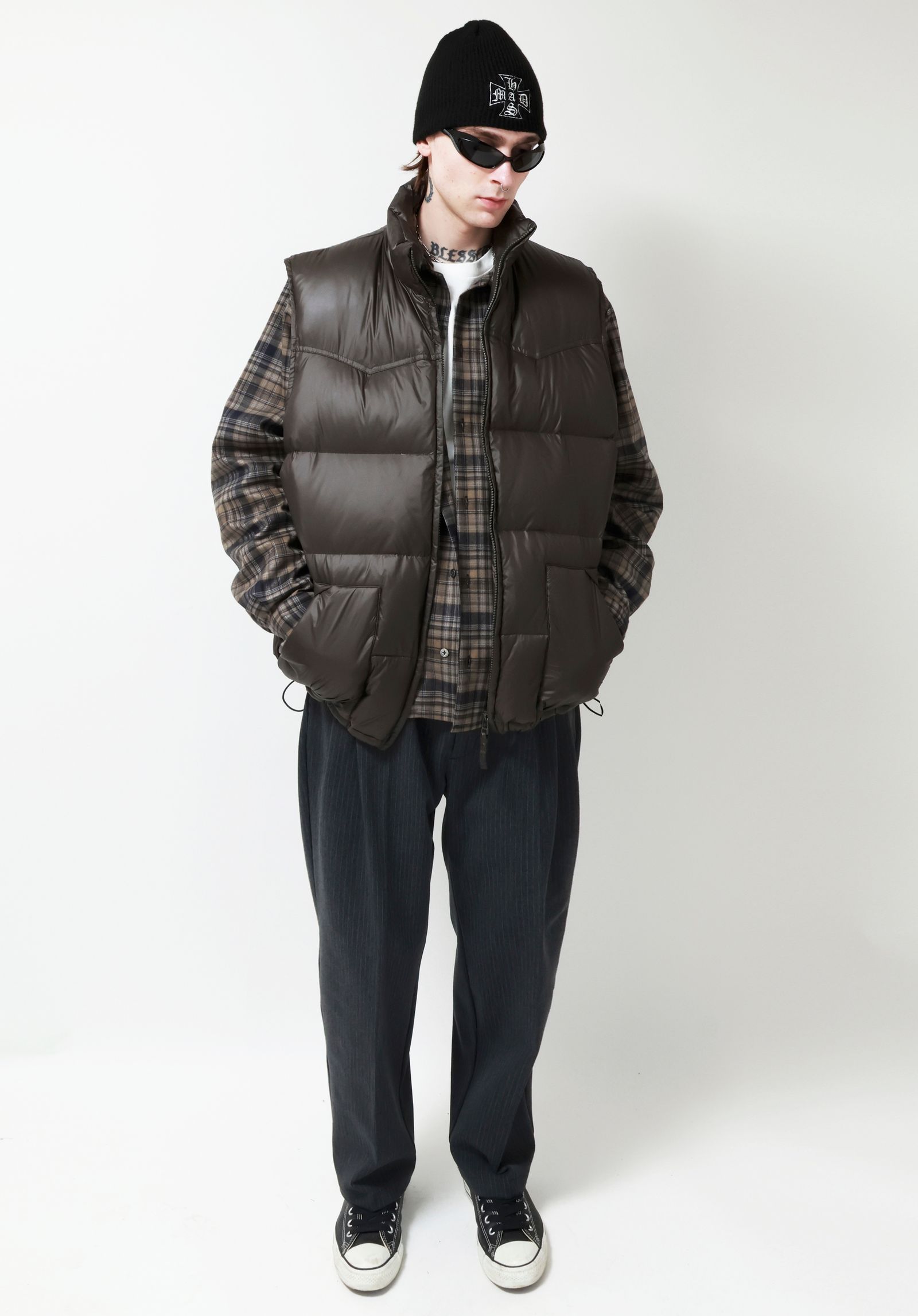 Western Down Vest (BROWN) / ウエスタン ダウン ベスト