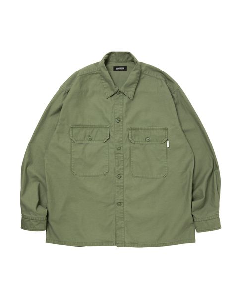 R9 M.I.L SHIRT (OLIVE) / ミリタリー シャツ