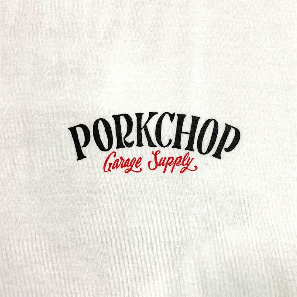 PORKCHOP GARAGE SUPPLY - PORK BACK TEE (WHITE) / ポーク