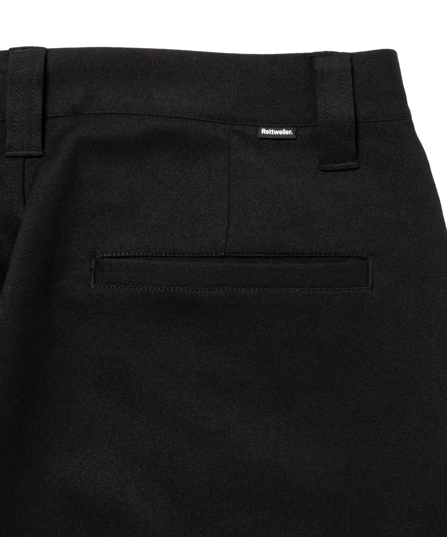 R9 TWILL SLACKS (BLACK) / ポリエステル ツイル スラックス