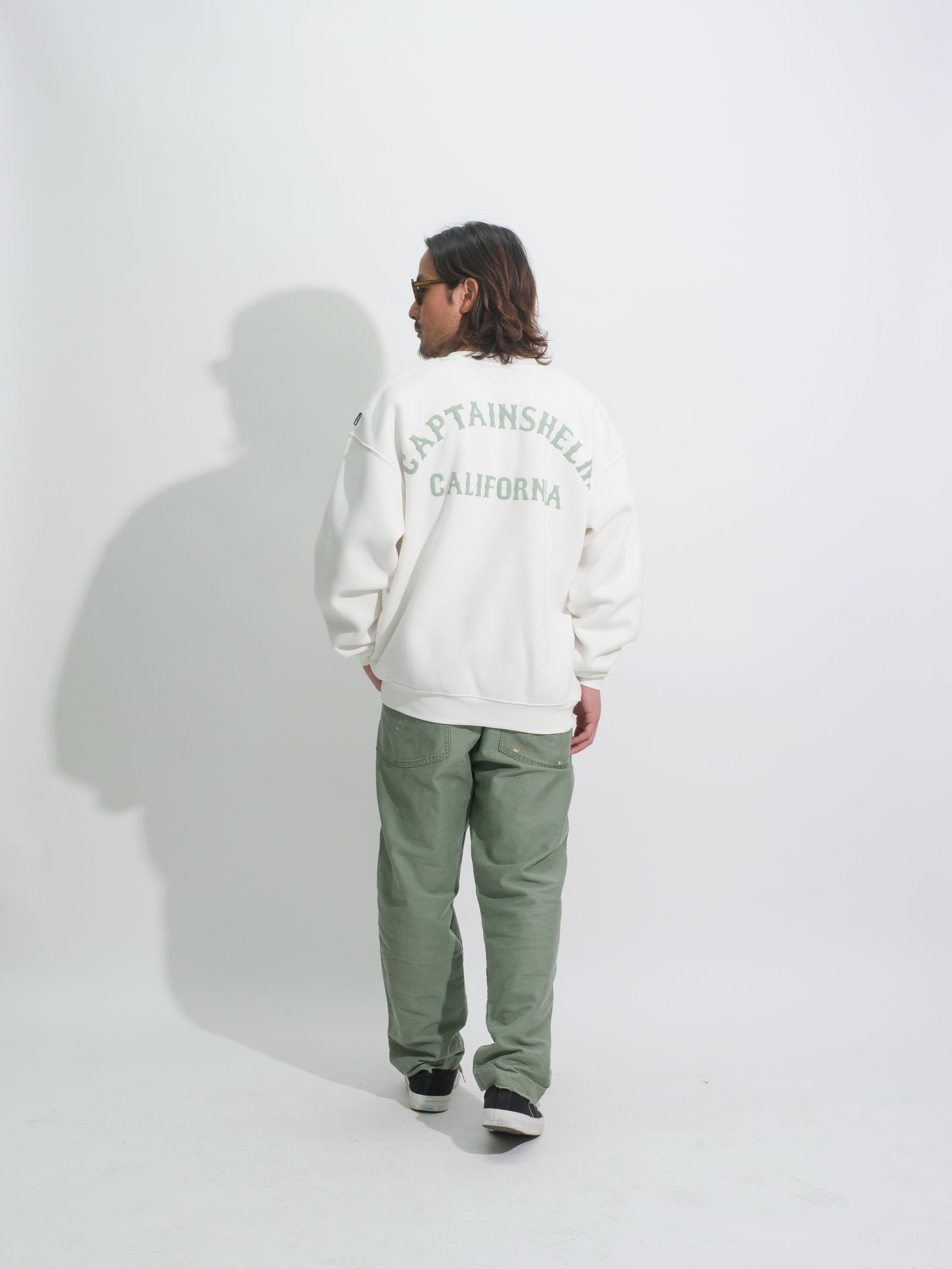 CAPTAINS HELM - CH CALIFORNIA BIG SWEAT (WHITE) / プリント クルーネック ビッグ スウェット |  LOOPHOLE