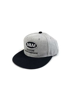Flat Visor Cap (H.GRAY/BLACK) / ロゴ ワッペン ベースボール キャップ