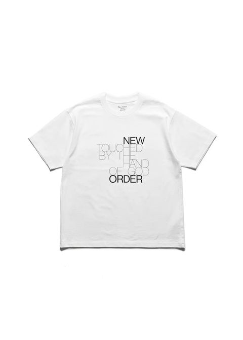 New Ordar "TOUCHED BY THE HAND OF GOD" Crewneck T-SH (WHITE) / ニューオーダー コラボ Tシャツ