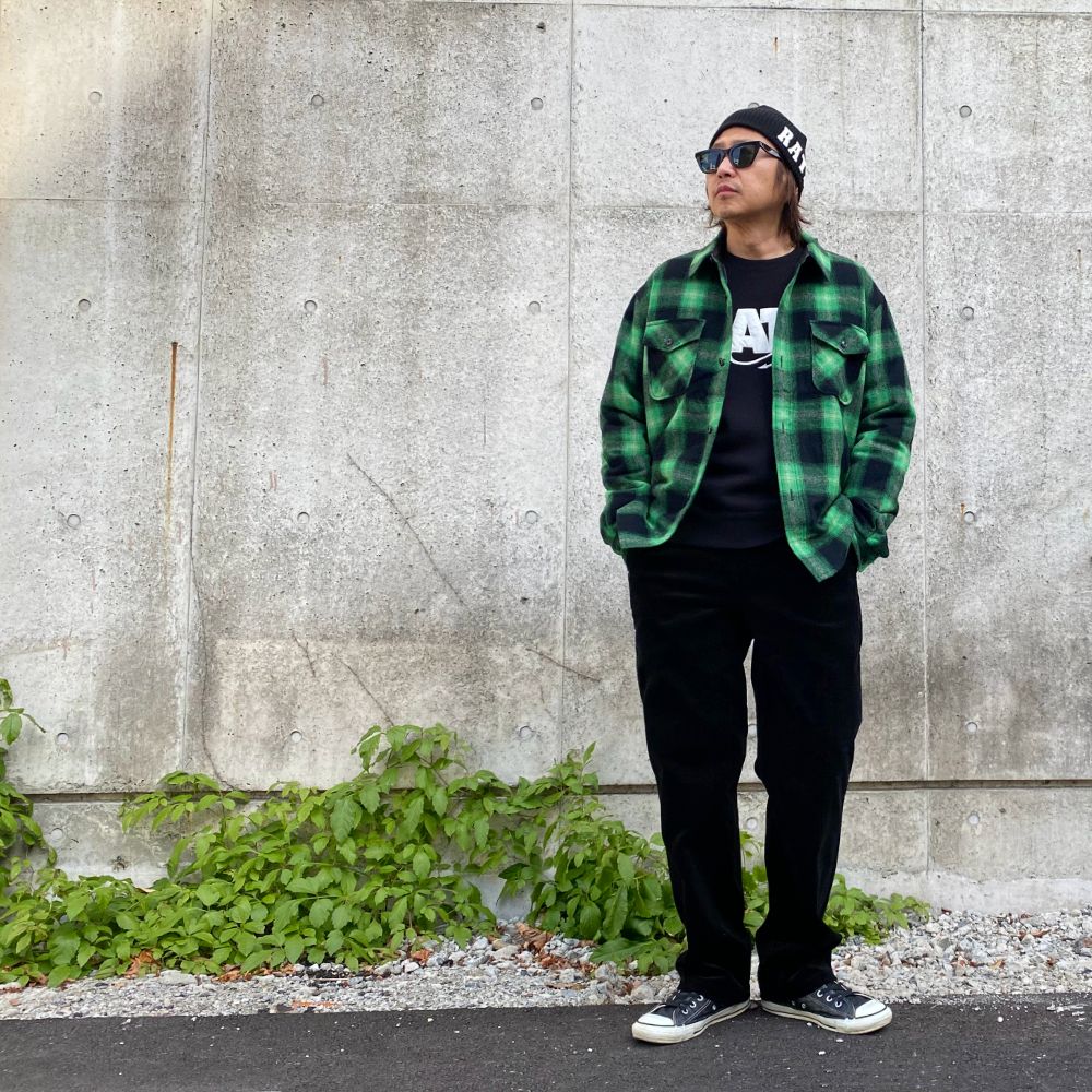 WOOL CHECK SHIRT JKT (GREEN CHECK) / ウール チェック シャツ ジャケット