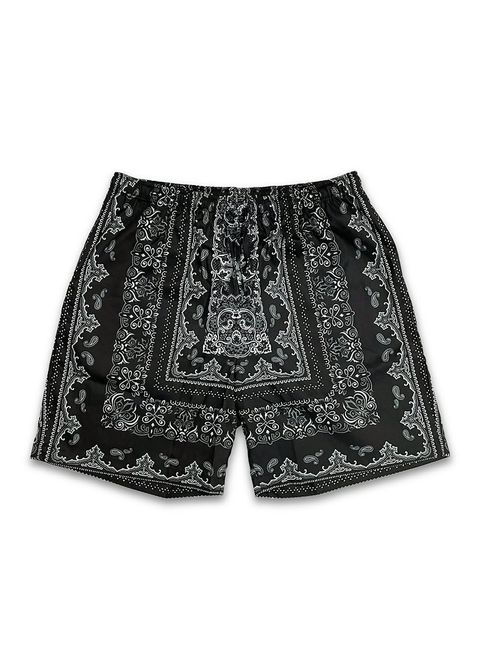 Bandana Pattern Short (BLACK) / オリジナル バンダナ イージーショーツ / セットアップ可能