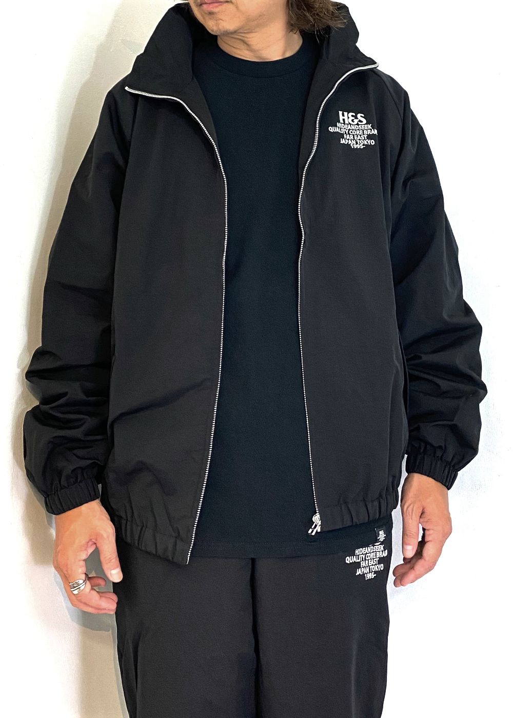 Track Jacket (BLACK) / ナイロン トラック ジャケット / セットアップ可能
