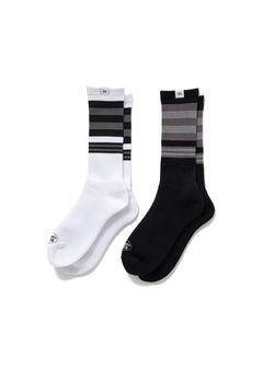 2 Pcs LINE SOCKS "LARRY" (GRAY) / 2パック ラインソックス