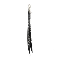 STUDS & KNITTING LEATHER LONG KEY RING ＜TYPE B＞ (BLACK) / スタッズ レザー キーリング