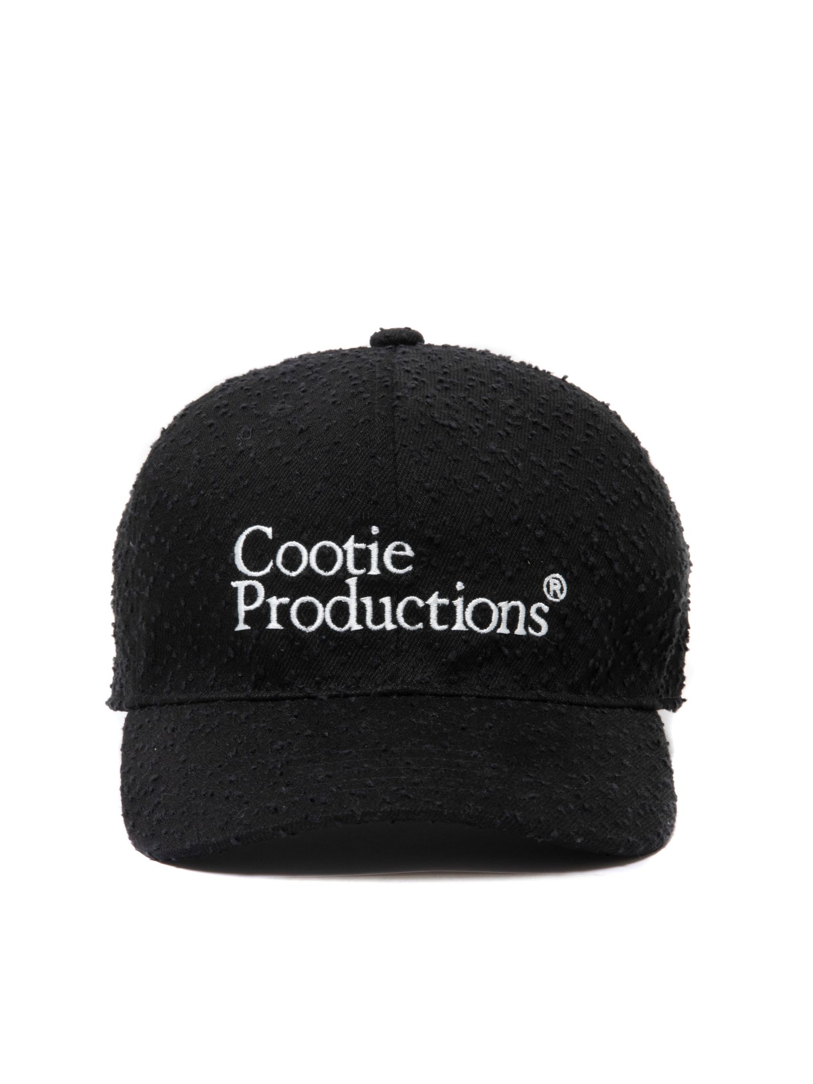 COOTIE PRODUCTIONS - 【ラスト1点】Needle Punch Twill 6 Panel Cap (BLACK) / ロゴ刺繍  ニードルパンチ ベースボールキャップ | LOOPHOLE