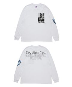 DOG PHOTO LS TEE (WHITE) / フォト プリント Tシャツ