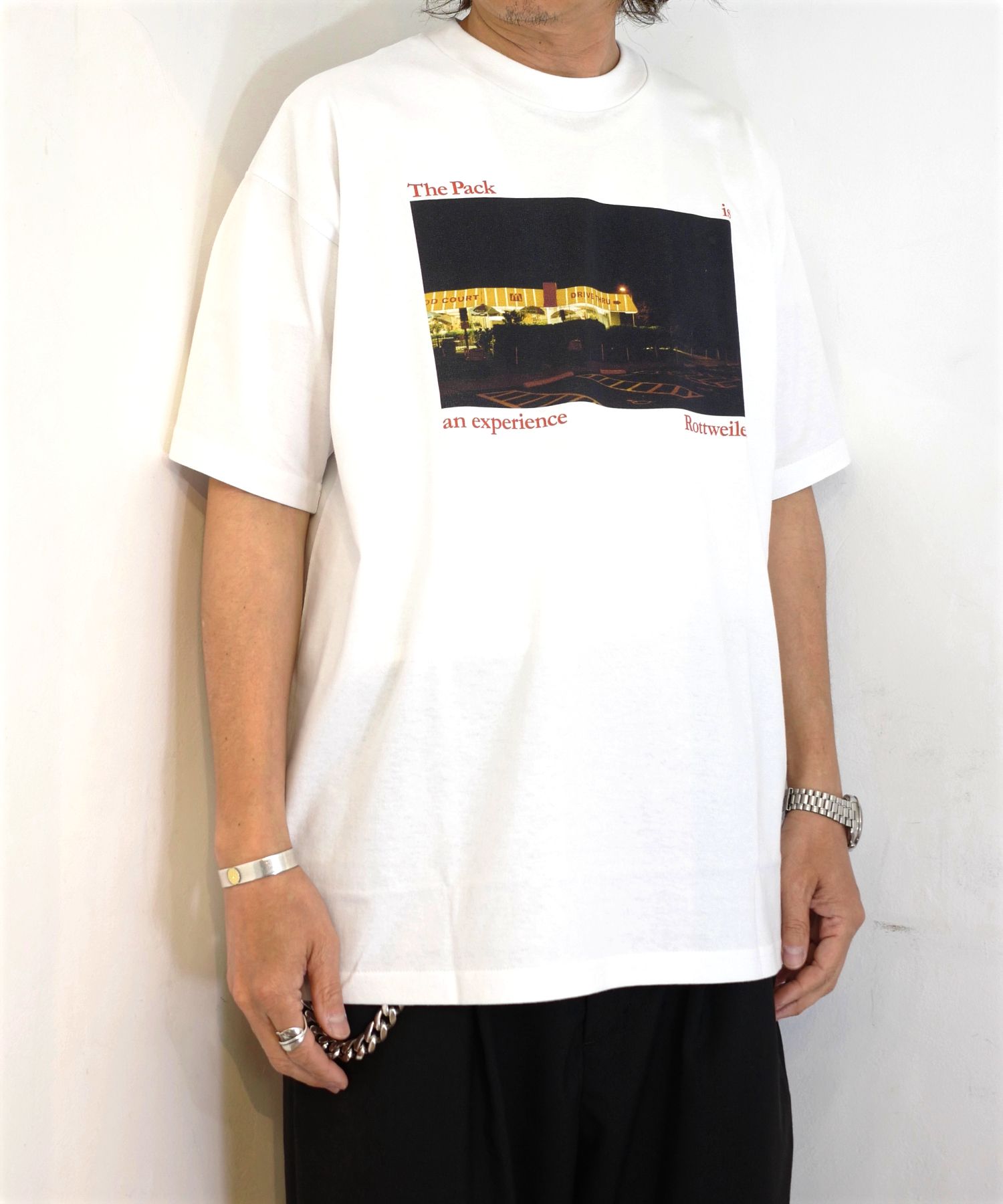 CAL NIGHT PHOTO TEE (WHITE) / フォト プリント Tシャツ