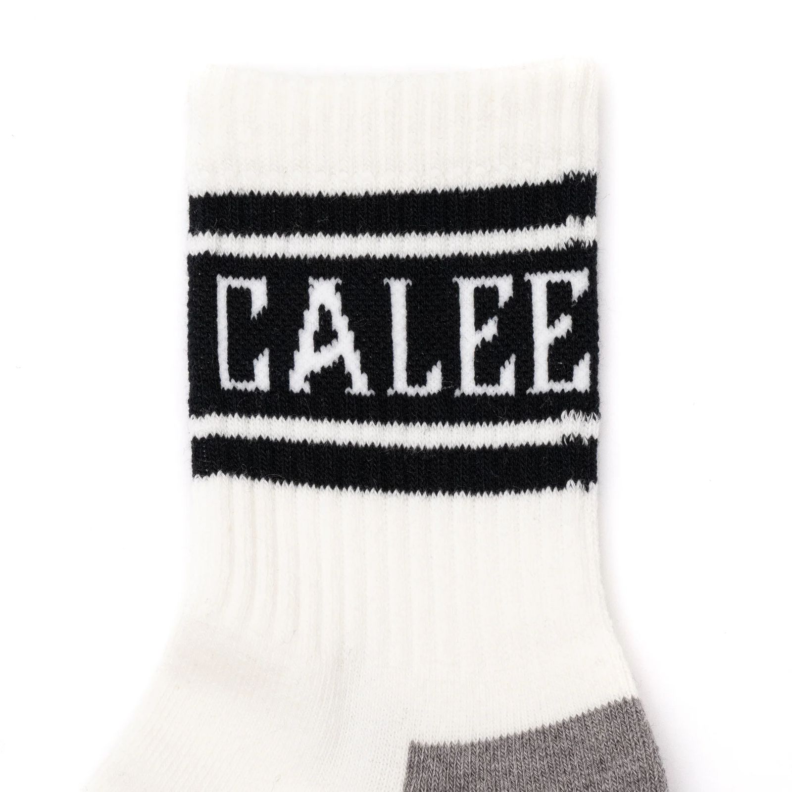 JACQUARD PILE LINE SOCKS (WHITE×BLACK) / オリジナル ラインソックス
