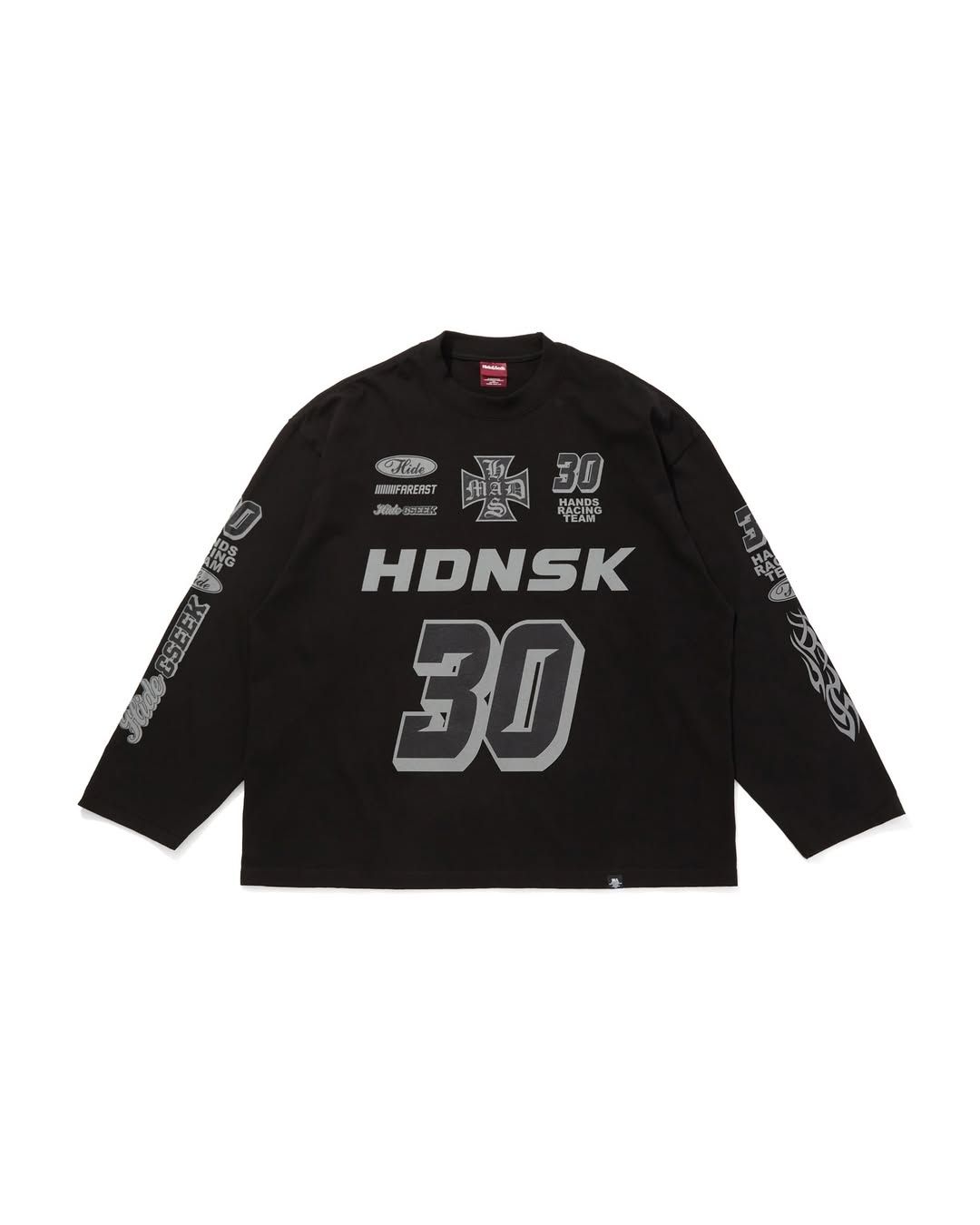【ラスト1点】Racing L/S Tee (BLACK) / レーシング プリント ロングスリーブ Tシャツ