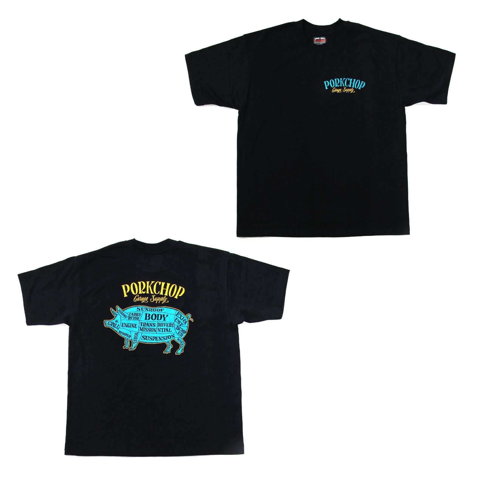 PORKCHOP - PORK BACK TEE (WHITE) / ポークバックT | LOOPHOLE