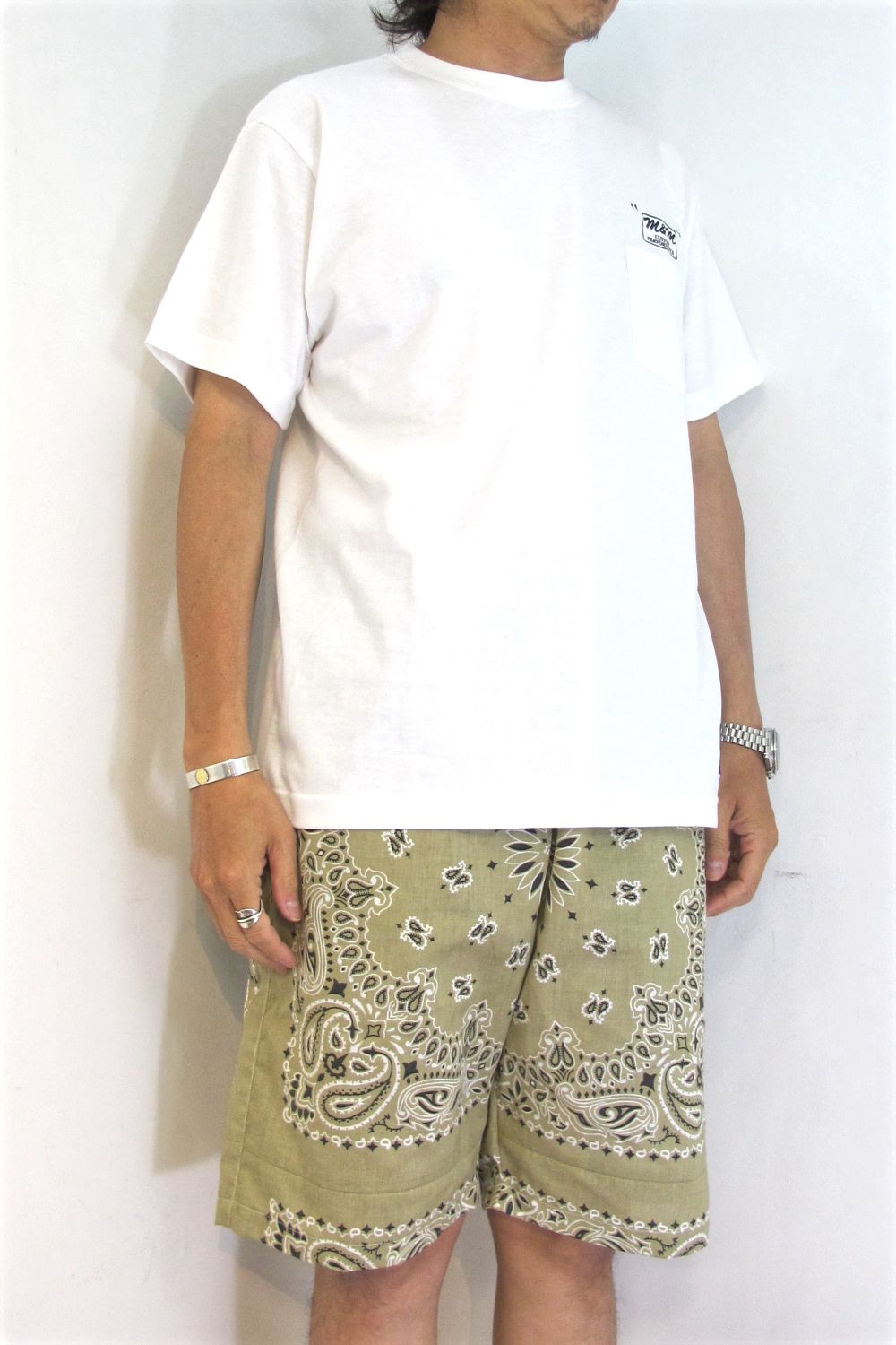 PRINT S/S TEE (WHITE) / アンライバルド コラボT