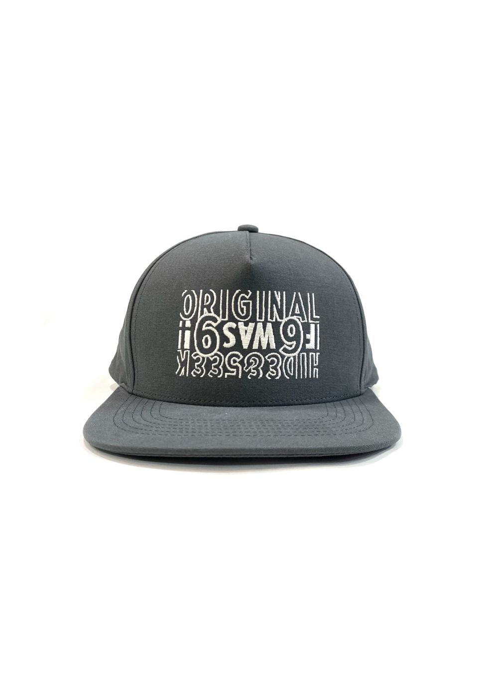Original Trucker CAP (CHARCOAL GRAY) / 西浦徹 コラボ ロゴ 刺繍 キャップ