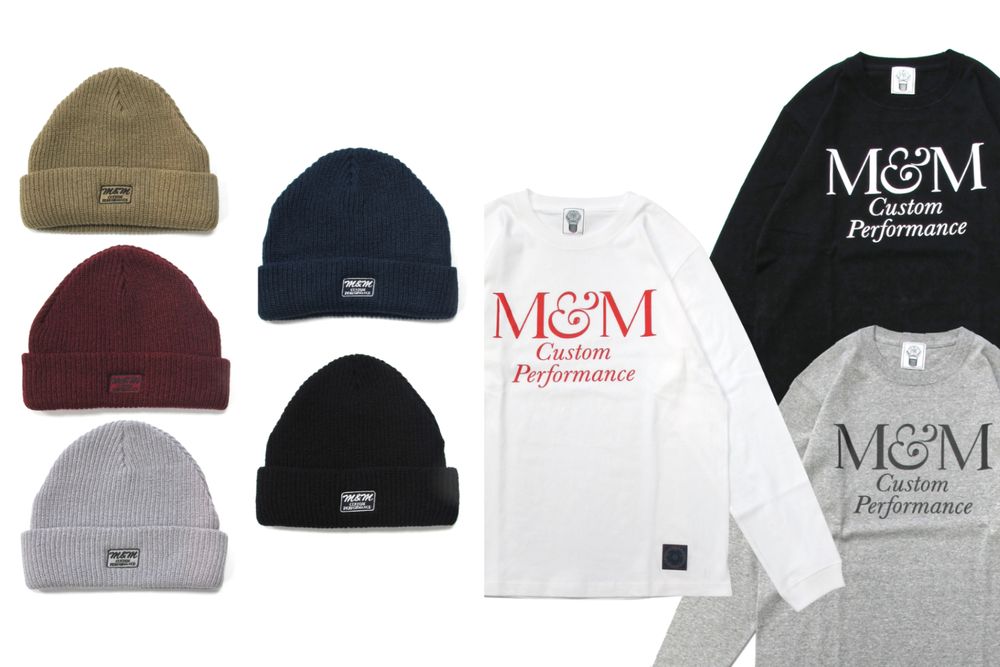 M&M CUSTOM PERFORMANCE / 新作販売告知。カラバリ豊富なビーニーとシンプルロンTee