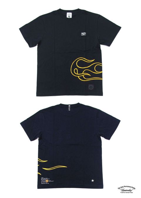 PRINT S/S TEE (NAVY) / アンライバルド コラボT